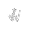 Body Piercing Cross S925 Silver L-Shaped Zircon Nose Stud