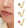 20G S925 sterling silver L-shaped nose stud