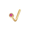 20G S925 sterling silver L-shaped nose stud