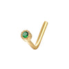 20G S925 sterling silver L-shaped nose stud
