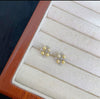 Sea Feather Gold Pearl S925 Silver Earrings